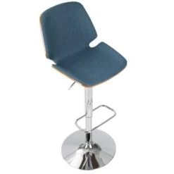 Carson Carrington Vihti Walnut Wood Adjustable Swivel Bar Stool - Grey -Elegance Barware fdfba171 9dd0 40fd 8c5b b819eada9e40