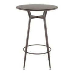 Carbon Loft Barton Industrial Round Bar Table - N/A - Antique -Elegance Barware ffd48769 1e60 46af 9f0e 39a57b2ec5ea